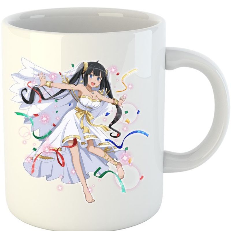 Casa si Gradina - Bucatarie si vesela - Cani si pahare - Cani si cesti - Cana DanMachi Hestia Party Light Anime Game, alba,  330 ml - Infinity.ro