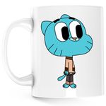 Casa si Gradina - Bucatarie si vesela - Cani si pahare - Cani si cesti - Cana Gumball Motanel Desene Animate Pisic, alba, 330 ml - Infinity.ro