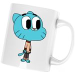 Casa si Gradina - Bucatarie si vesela - Cani si pahare - Cani si cesti - Cana Gumball Motanel Desene Animate Pisic, alba, 330 ml - Infinity.ro