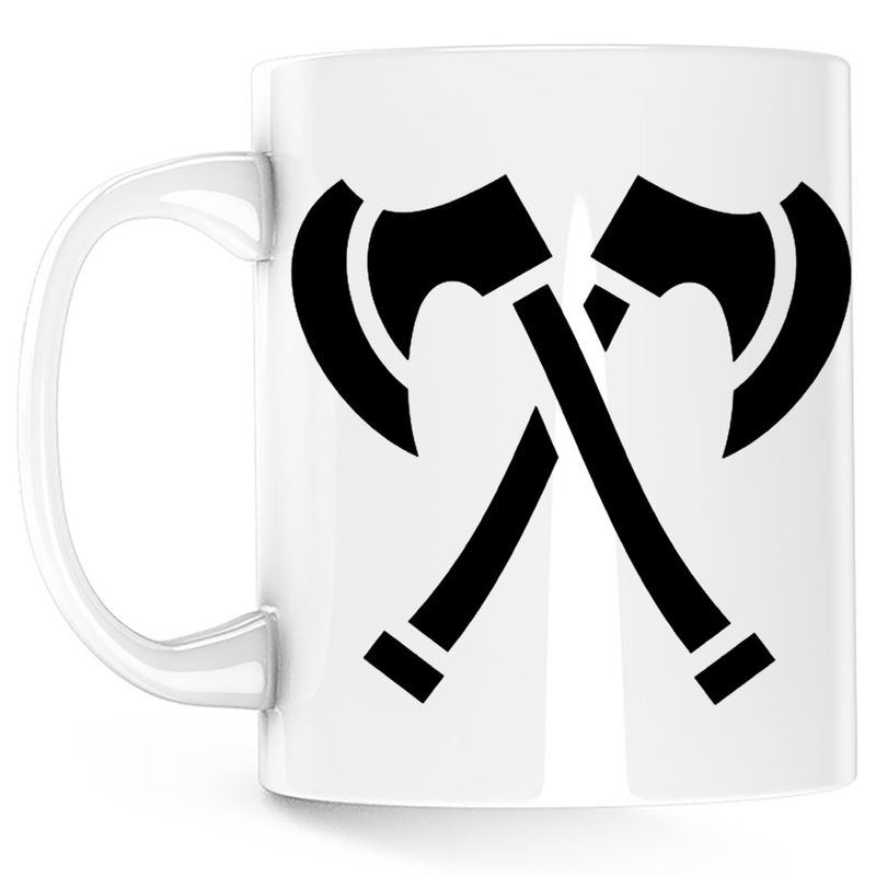 Casa si Gradina - Bucatarie si vesela - Cani si pahare - Cani si cesti - Cana Dota 2 Axe Topoare Lupta Viking Dota2, alba, 330 ml - Infinity.ro