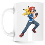 Casa si Gradina - Bucatarie si vesela - Cani si pahare - Cani si cesti - Cana Pokemon Go Ash Pikachu TikTok Tik Tok, alba, 330 ml - Infinity.ro