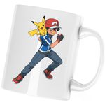 Casa si Gradina - Bucatarie si vesela - Cani si pahare - Cani si cesti - Cana Pokemon Go Ash Pikachu TikTok Tik Tok, alba, 330 ml - Infinity.ro
