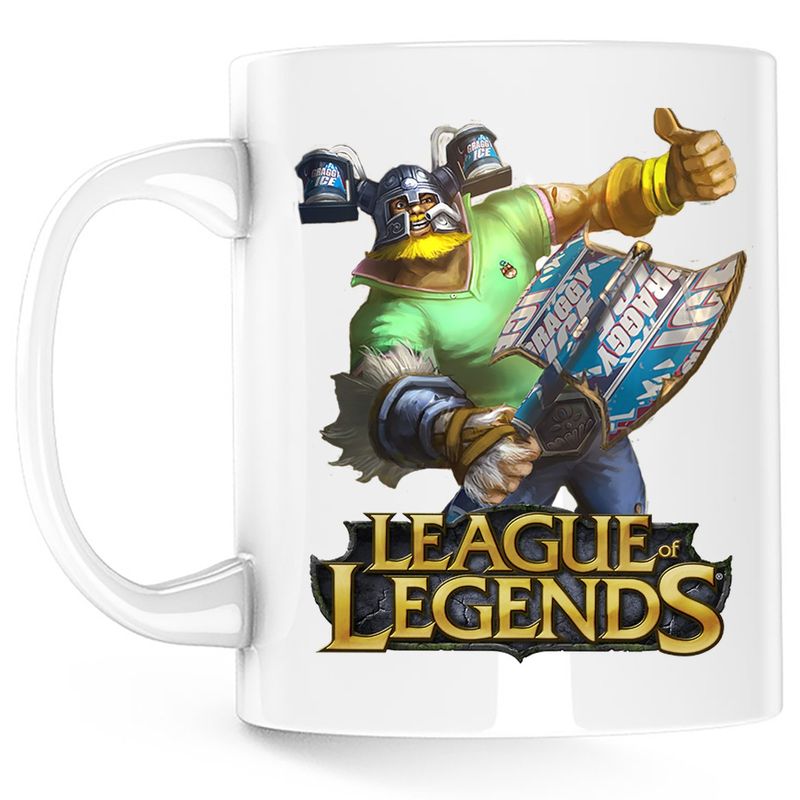 Casa si Gradina - Bucatarie si vesela - Cani si pahare - Cani si cesti - Cana League of Legends Olaf LoL eSport Gaming, alba, 330 ml - Infinity.ro