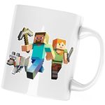 Casa si Gradina - Bucatarie si vesela - Cani si pahare - Cani si cesti - Cana Dog Steve Alex Minecraft, alba, 330 ml - Infinity.ro