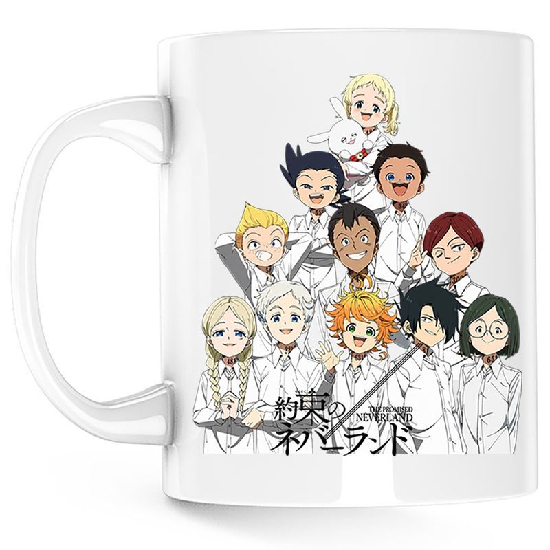 Casa si Gradina - Bucatarie si vesela - Cani si pahare - Cani si cesti - Cana The Promised Neverland Toata Echipa, alba, 330 ml - Infinity.ro