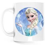 Casa si Gradina - Bucatarie si vesela - Cani si pahare - Cani si cesti - Cana Disney Elsa Frozen Regatul de Gheata, alba, 330 ml - Infinity.ro
