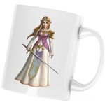 Casa si Gradina - Bucatarie si vesela - Cani si pahare - Cani si cesti - Cana Legend of Zelda Printesa Sabie Breath Sky, alba, 330 ml - Infinity.ro