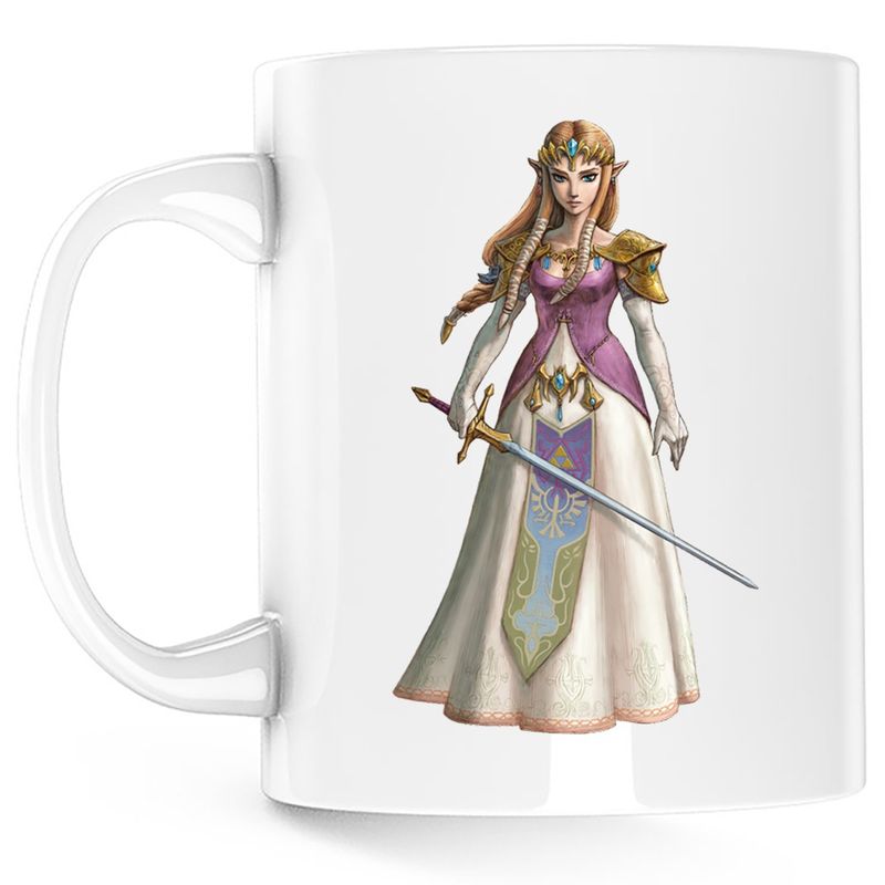 Casa si Gradina - Bucatarie si vesela - Cani si pahare - Cani si cesti - Cana Legend of Zelda Printesa Sabie Breath Sky, alba, 330 ml - Infinity.ro