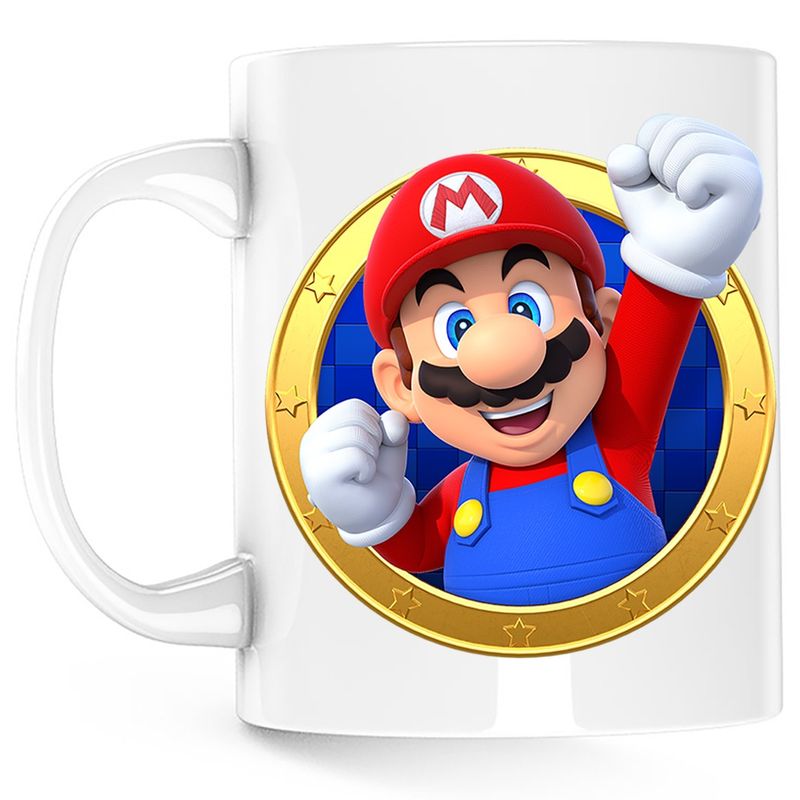 Casa si Gradina - Bucatarie si vesela - Cani si pahare - Cani si cesti - Cana Super Mario Bros Arcade Good Vibe, alba, 330 ml - Infinity.ro