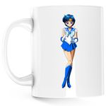 Casa si Gradina - Bucatarie si vesela - Cani si pahare - Cani si cesti - Cana Mercur Sailor Moon Manga Anime, alba, 330 ml - Infinity.ro