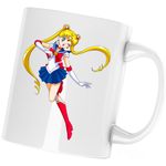 Casa si Gradina - Bucatarie si vesela - Cani si pahare - Cani si cesti - Cana Usagi Tsukino Sailor Moon Lider Anime, alba, 330 ml - Infinity.ro