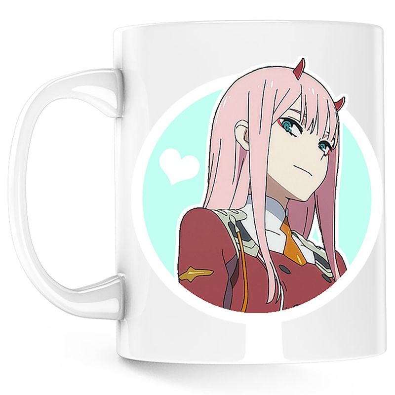 Casa si Gradina - Bucatarie si vesela - Cani si pahare - Cani si cesti - Cana Darling in the FranXX Zero Two Android Anime, alba, 330 ml - Infinity.ro