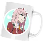 Casa si Gradina - Bucatarie si vesela - Cani si pahare - Cani si cesti - Cana Darling in the FranXX Zero Two Android Anime, alba, 330 ml - Infinity.ro