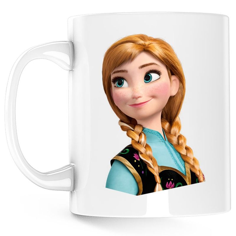 Casa si Gradina - Bucatarie si vesela - Cani si pahare - Cani si cesti - Cana Elsa Disney Frozen Ana Kristoff, alba, 330 ml - Infinity.ro