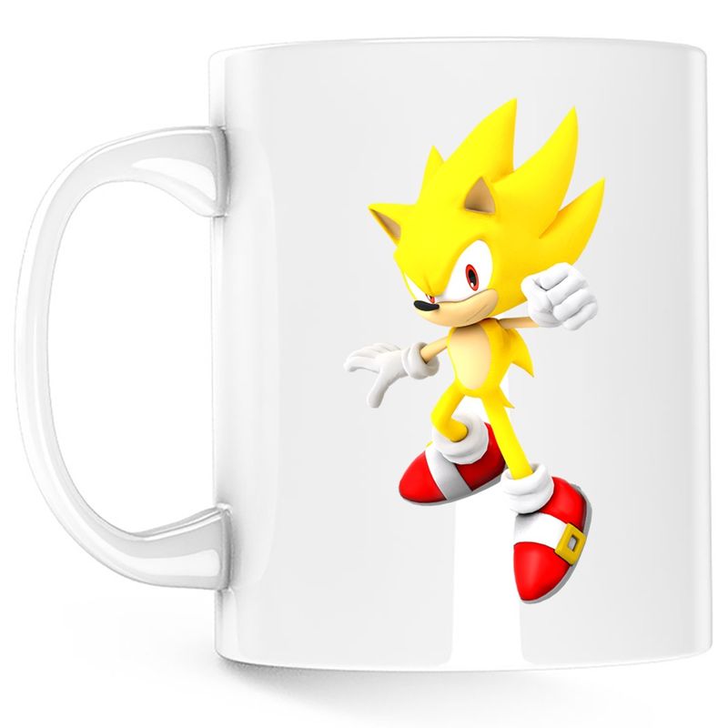 Casa si Gradina - Bucatarie si vesela - Cani si pahare - Cani si cesti - Cana Super Sonic the Hedgehog Desene Animate Cartoon, alba, 330 ml - Infinity.ro