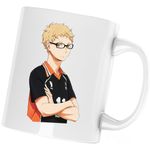 Casa si Gradina - Bucatarie si vesela - Cani si pahare - Cani si cesti - Cana Haikyuu Kei Tsukishima Volei Anime, alba, 330 ml - Infinity.ro