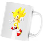 Casa si Gradina - Bucatarie si vesela - Cani si pahare - Cani si cesti - Cana Super Sonic the Hedgehog Desene Animate Cartoon, alba, 330 ml - Infinity.ro