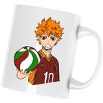 Casa si Gradina - Bucatarie si vesela - Cani si pahare - Cani si cesti - Cana Haikyuu Hinata Dragobete Volei Haikyu!!, alba, 330 ml - Infinity.ro