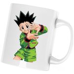 Casa si Gradina - Bucatarie si vesela - Cani si pahare - Cani si cesti - Cana Hunter x Hunter Gon Freecss Vanator, alba, 330 ml - Infinity.ro
