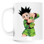 Casa si Gradina - Bucatarie si vesela - Cani si pahare - Cani si cesti - Cana Hunter x Hunter Gon Freecss Vanator, alba, 330 ml - Infinity.ro