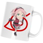 Casa si Gradina - Bucatarie si vesela - Cani si pahare - Cani si cesti - Cana Naruto Sakura Baby Ninja Girl Anima Manga, alba, 330 ml - Infinity.ro