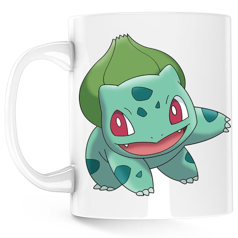 Casa si Gradina - Bucatarie si vesela - Cani si pahare - Cani si cesti - Cana Bulbasaur Pokemon Minecraft, alba, 330 ml - Infinity.ro
