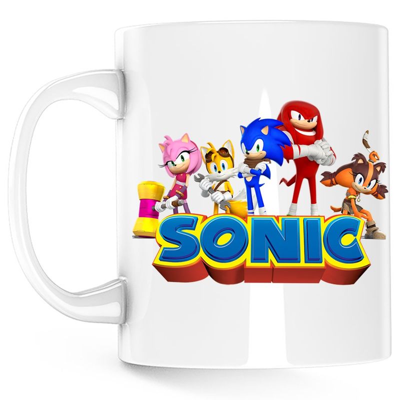 Casa si Gradina - Bucatarie si vesela - Cani si pahare - Cani si cesti - Cana Sonic Boom All Team Echipa, alba, 330 ml - Infinity.ro
