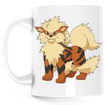 Casa si Gradina - Bucatarie si vesela - Cani si pahare - Cani si cesti - Cana Pokemon Arcanine Cat Tigru, alba, 330 ml - Infinity.ro