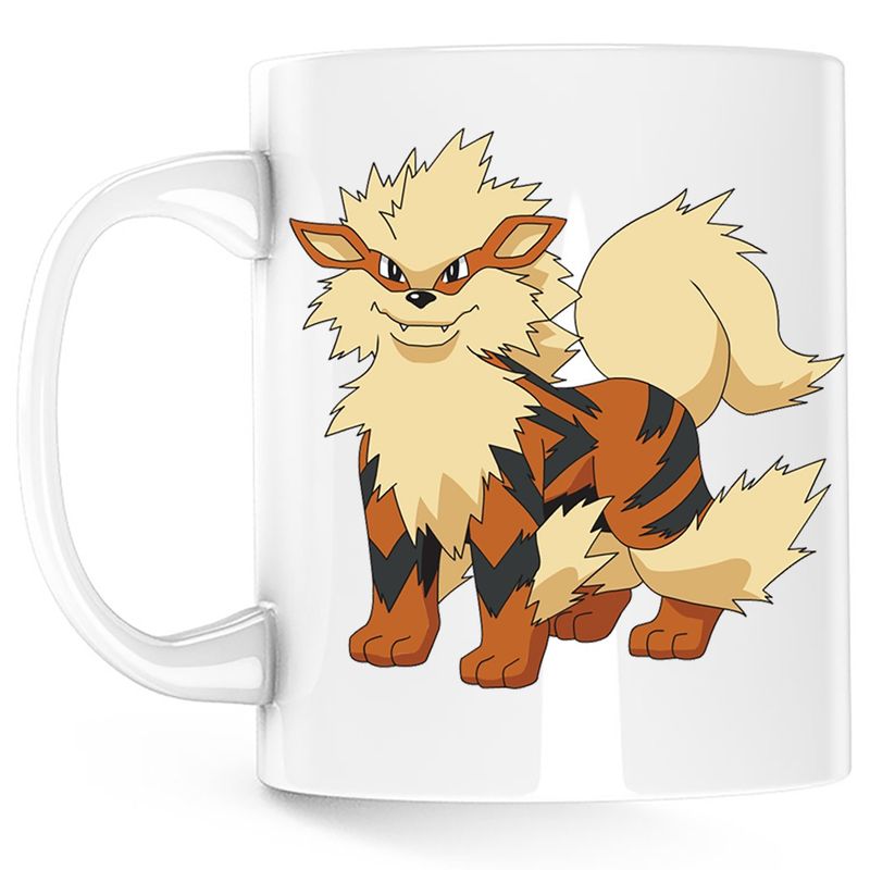 Casa si Gradina - Bucatarie si vesela - Cani si pahare - Cani si cesti - Cana Pokemon Arcanine Cat Tigru, alba, 330 ml - Infinity.ro