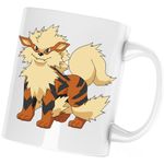 Casa si Gradina - Bucatarie si vesela - Cani si pahare - Cani si cesti - Cana Pokemon Arcanine Cat Tigru, alba, 330 ml - Infinity.ro