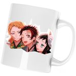 Casa si Gradina - Bucatarie si vesela - Cani si pahare - Cani si cesti - Cana Demon Slayer Sabito Tanjiro Makomo Minecraft, alba, 330 ml - Infinity.ro