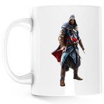Casa si Gradina - Bucatarie si vesela - Cani si pahare - Cani si cesti - Cana Assassin's Creed Ezio Auditore Video Game, alba, 330 ml - Infinity.ro