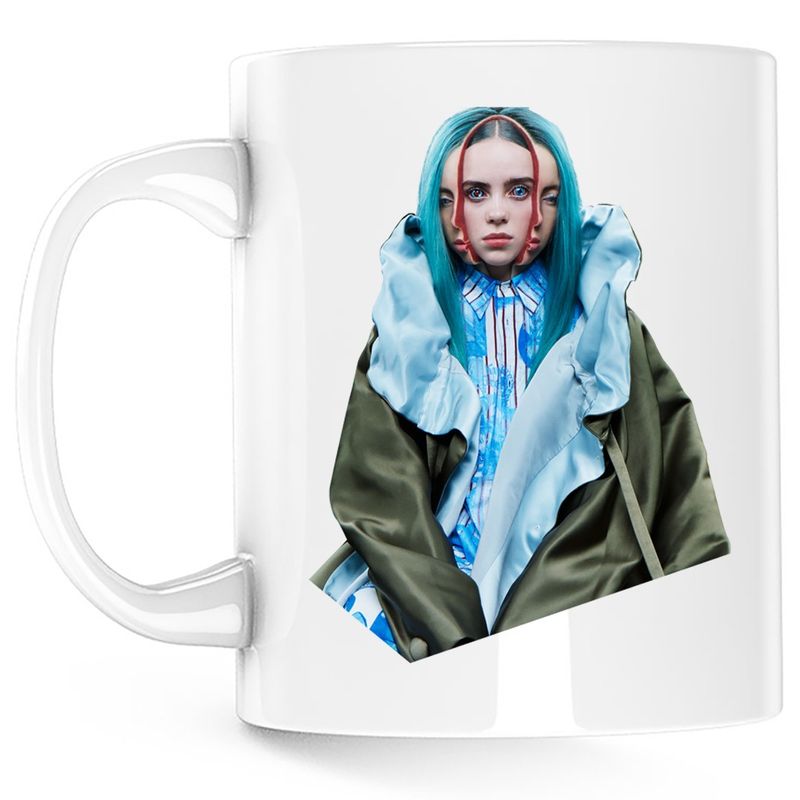 Casa si Gradina - Bucatarie si vesela - Cani si pahare - Cani si cesti - Cana Billie Eilish Tourette Syndrome, alba, 330 ml - Infinity.ro