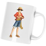 Casa si Gradina - Bucatarie si vesela - Cani si pahare - Cani si cesti - Cana Eiichiro Oda Monkey D Luffy One Piece Captain, alba, 330 ml - Infinity.ro