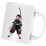 Casa si Gradina - Bucatarie si vesela - Cani si pahare - Cani si cesti - Cana Demon Slayer Kamado Tanjiro Kimetsu no Yaiba, alba, 330 ml - Infinity.ro
