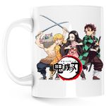 Casa si Gradina - Bucatarie si vesela - Cani si pahare - Cani si cesti - Cana Demon Slayer All Gang Anime, alba, 330 ml - Infinity.ro