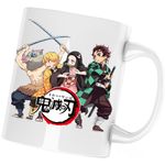 Casa si Gradina - Bucatarie si vesela - Cani si pahare - Cani si cesti - Cana Demon Slayer All Gang Anime, alba, 330 ml - Infinity.ro