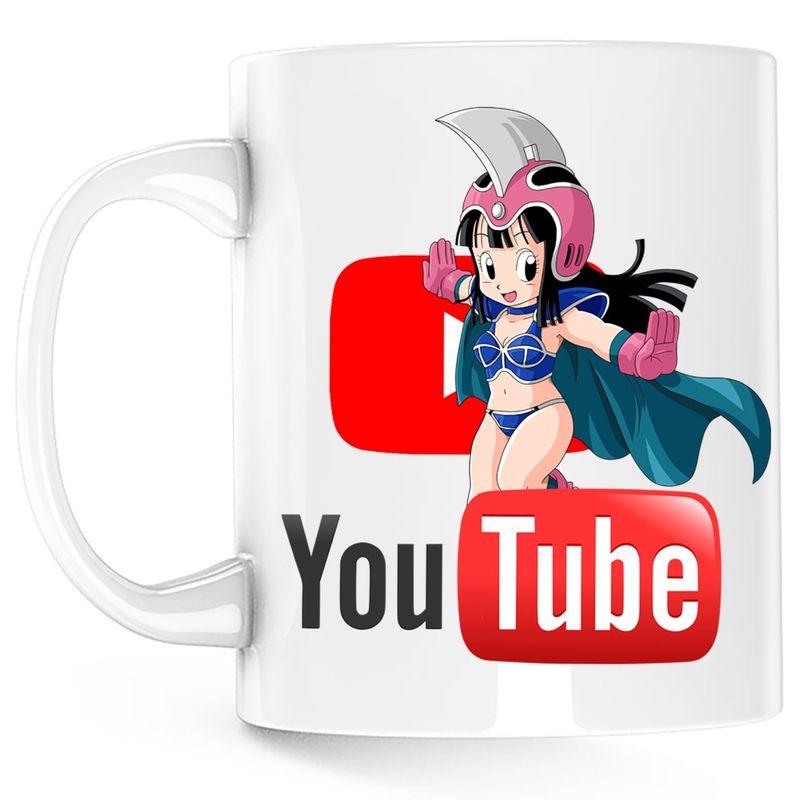 Casa si Gradina - Bucatarie si vesela - Cani si pahare - Cani si cesti - Cana Youtuber Anime Girl Dragon Ball Z Chi-Chi Youtube, alba, 330 ml - Infinity.ro