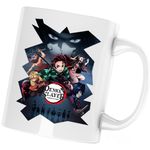 Casa si Gradina - Bucatarie si vesela - Cani si pahare - Cani si cesti - Cana Demon Slayer All Team Poster, alba, 330 ml - Infinity.ro