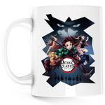 Casa si Gradina - Bucatarie si vesela - Cani si pahare - Cani si cesti - Cana Demon Slayer All Team Poster, alba, 330 ml - Infinity.ro