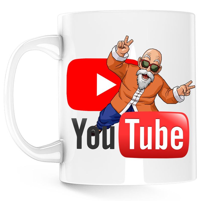 Casa si Gradina - Bucatarie si vesela - Cani si pahare - Cani si cesti - Cana Dragon Ball Z Youtuber Maestru Antrenor Profesor Youtube, alba, 330 ml - Infinity.ro