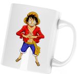 Casa si Gradina - Bucatarie si vesela - Cani si pahare - Cani si cesti - Cana One Piece Pirat Monkey D Luffy Salut, alba, 330 ml - Infinity.ro