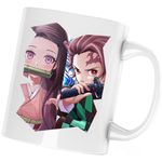 Casa si Gradina - Bucatarie si vesela - Cani si pahare - Cani si cesti - Cana Tanjiro Demon Sister Nezuko Kamado GTA, alba, 330 ml - Infinity.ro