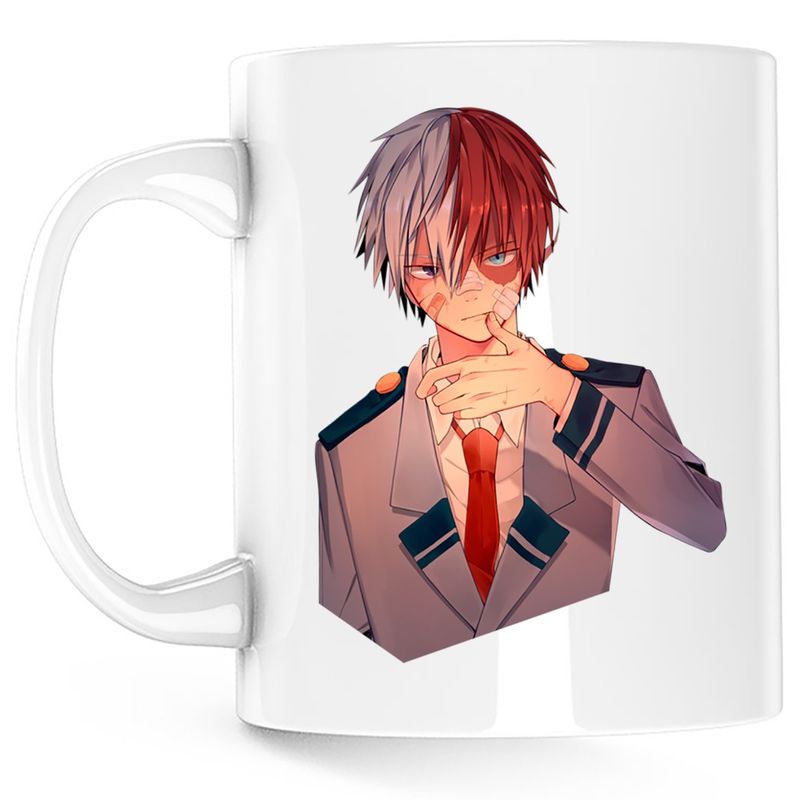 Casa si Gradina - Bucatarie si vesela - Cani si pahare - Cani si cesti - Cana Todoroki Hero Academia Anime Manga, alba, 330 ml - Infinity.ro