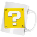 Casa si Gradina - Bucatarie si vesela - Cani si pahare - Cani si cesti - Cana Super Mario Bros Question Mark Odyssey, alba, 330 ml - Infinity.ro