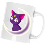 Casa si Gradina - Bucatarie si vesela - Cani si pahare - Cani si cesti - Cana Sailor Moon Pisica Luna Valentines Day, alba, 330 ml - Infinity.ro