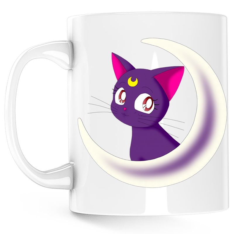 Casa si Gradina - Bucatarie si vesela - Cani si pahare - Cani si cesti - Cana Sailor Moon Pisica Luna Valentines Day, alba, 330 ml - Infinity.ro