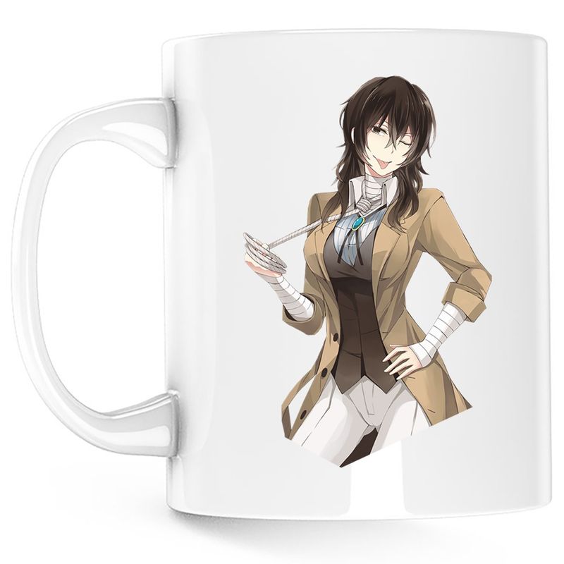 Casa si Gradina - Bucatarie si vesela - Cani si pahare - Cani si cesti - Cana Bungo Stray Dogs Anime Fan Art Manga, alba, 330 ml - Infinity.ro