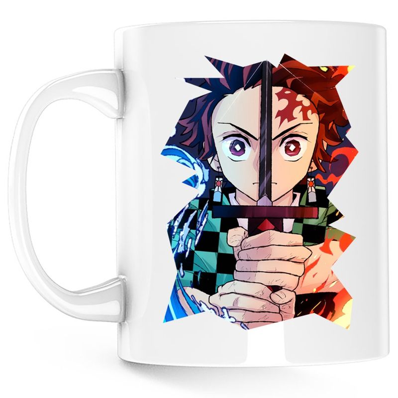 Casa si Gradina - Bucatarie si vesela - Cani si pahare - Cani si cesti - Cana Demon Slayer Tanjiro Kamado Tiktok, alba, 330 ml - Infinity.ro