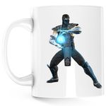 Casa si Gradina - Bucatarie si vesela - Cani si pahare - Cani si cesti - Cana Mortal Kombat Blue Magic Gamer World, alba, 330 ml - Infinity.ro